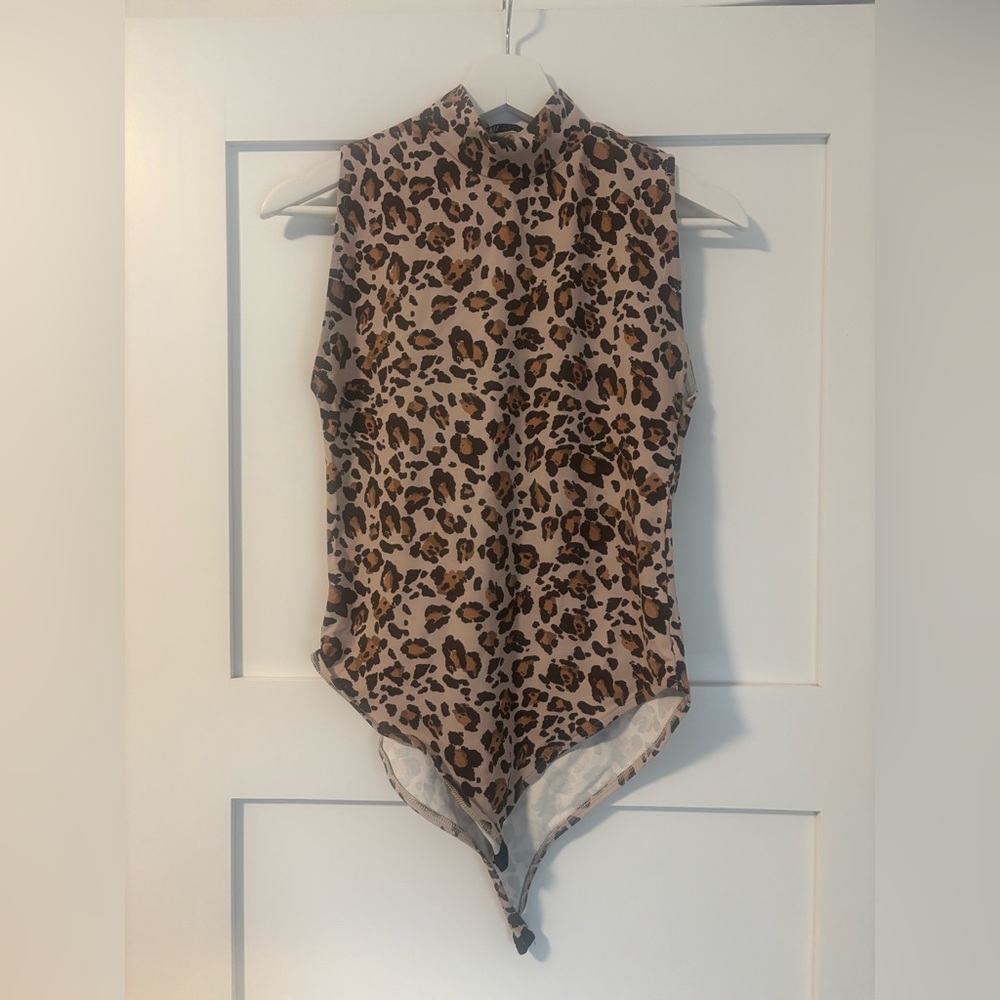 Zara Leopard Print Bodysuit